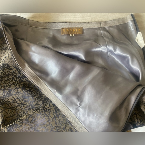 ELODIE Skirt Size M Iridescent Purple Gray Gathered Skirt NeoGothic Steampunk - Picture 3 of 14